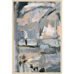 28"x41" Harbor Nights No 1 by Leah Nadeau: Modern Abstract Ocean Landscape - Amanti Art - 1 of 4