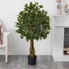HomeStock  6.5 ft. Artificial Ficus Tree in Pot for Indoor/Outdoor - 4 of 4