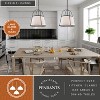 VAXCEL Marion 1-Light 15 in. Wide Mid-Century Modern Cone Pendant with White Linen Shade - 2 of 4