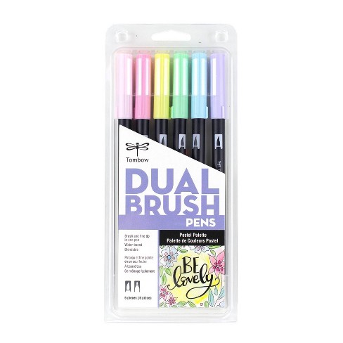 6pk Dual Brush Pen Art Markers Pastel Palette - Tombow : Target