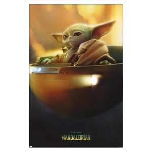 Trends International Star Wars: The Mandalorian Season 3 - Grogu in Pod Framed Wall Poster Prints - 1 of 4