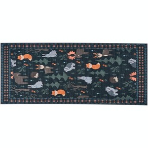 Boho Rugs Washable Area Rug Ultra-Thin Traditional Floral Carpet Large Cream Colorful Vintage Bedroom Rug - 1 of 1