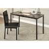 Vynxaria 2-Piece Black Writing Desk Chair Set Metal Frame Faux Leather Small Space Solution for Home Office - 2 of 4