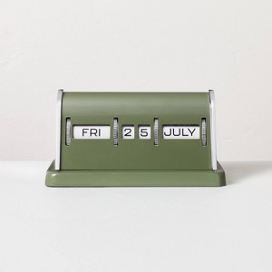 Perpetual Calendar Green/Chrome - Hearth & Hand™ with Magnolia - 1 of 3
