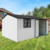 Coolbibila-10Ftx12Ft Storage Sheds, Metal Sheds With Waterproof Roofs And Durable Metal Frame, Tool Sheds With Lockable Doors And Window - 2 of 4