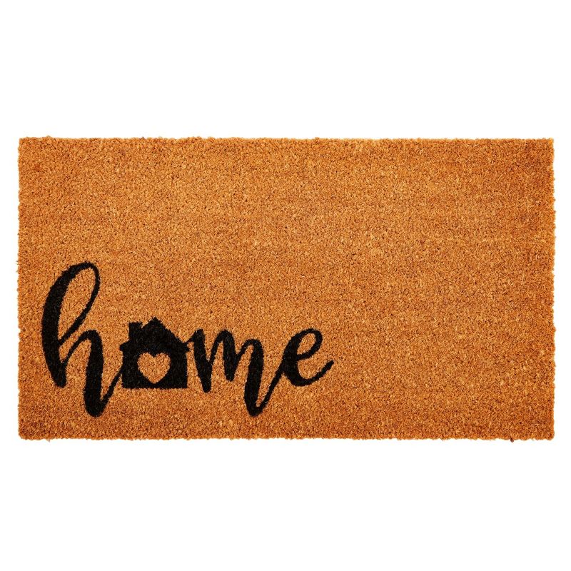 Juvale Heart Home Natural Coco Coir Front Door Welcome Mat for Front Porch, Home Decor, 17 x 30 Inches, 1 of 6