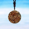 Orgonite Pendant Necklace with Malachite Crystal Reiki Healing Jewelry - 3 of 4