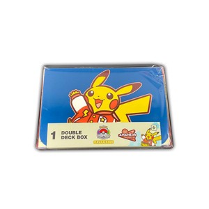 Pokemon TCG 2025 Pokemon World Championships Varsity Pikachu Double Deck Box - Holds up to 60 Cards - 1 of 2