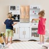 Infans Kids Play Kitchen Pretend Playset w/ 2 Curtains & 16 Pcs Play Accessories White - 3 of 4