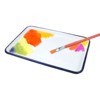 Unique Bargains Metal Triple Enamel Coated Rectangular Art Butcher Tray Palette 2 Pcs - 4 of 4