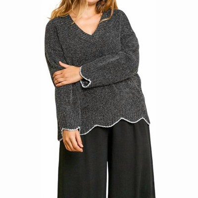 Women's Zig Zag Pullover Sweater - umgee