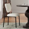 Metal Armless Dining Room Chairs Set Of 2,Indoor Fabric Upholstered Kitchen Dining Chair,Dining Chair With Metal Frame-Cuddlewood - 2 of 4