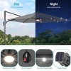 Sonkuki 11FT Round Offset Outdoor Patio Solar LED Cantilever Umbrella with Aluminium Pole - 4 of 4