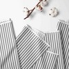 Bacati - Gray Pin Stripes 100 percent Cotton Universal Baby US Standard Crib or Toddler Bed Fitted Sheet - 2 of 4