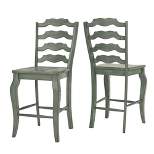 Set of 2 24" South Hill French Ladder Back Counter Chairs - Inspire Q
