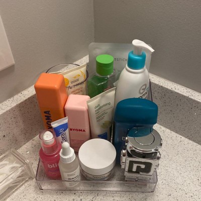 Extra Large Bathroom Plastic Tiered Cosmetic Organizer Clear - Brightroom™  : Target