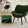 Modern Accent Chair Wingback Armchair Mid-Century Upholstered Lounge Arm Chair with Solid Wood Frame & Soft Cushion for Living Room, Bedroom - 3 of 4