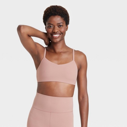 Women's Light Support Everyday Soft Strappy Bra - All In Motion™ Clay Pink L  : Target