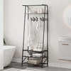 Coucheta Coat Rack Shoe Bench,4-In-1 Hall Tree with Coat Rack, Shoe Storage & Industrial Steel Frame, Wood Look, Multiple Sizes & Colors for Entryway - 4 of 4