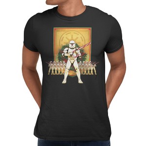 CADUNEカデュネSTARWARS/French sleeve T-shirt Star Wars Mens The Clone Wars Trooper Candy Cane Holiday Guard T