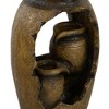NAYSAYE Fountain Decorative 3 Tier Water Feature Rustic Design for Indoor Outdoor, Brown, 11.8"*32.7"*22" - 3 of 4