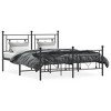 vidaXL Steel Double Bed Frame with Headboard and Footboard, Solid Platform Design - 3 of 4