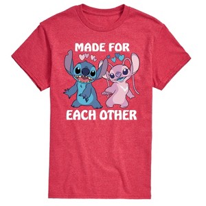 Men's - Lilo and Stitch - Made For Each Other Short Sleeve Graphic T-Shirt - 1 of 4