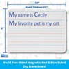 Flipside Products Magnetic Dry Erase Board, Two-Sided Ruled/Blank, 9" x 12", Pack of 3 - 4 of 4