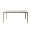 33" Brown Wooden Oblong Dining Room Table Small Dining Table For 4,Wood Kitchen Table-Cuddlewood - 3 of 4