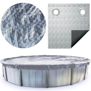 Swimline Hydrotools Silver King Winter Cover for 12x20 Ft Above Ground Pools - 1 of 4