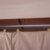 Resenkos Outdoor Garden Gazebo, Sunshade Gazebo Canopy,10' x 13' Outdoor Gazebo Canopy Shelter with Curtains, Vented Roof, Khaki Brown - 4 of 4