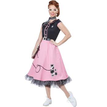 Iconic '50s fashion with poodle skirts and rockabilly style on Craiyon