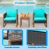 BestMassage Patio Furniture Set 3-Piece Outdoor Wicker Conversation Bistro Set - 3 of 4