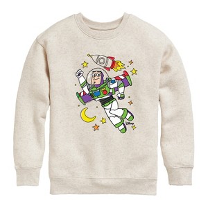 Boys' - Disney - Spaced Out Graphic Long Sleeve Fleece Sweatshirt - 1 of 4
