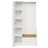CAVINAS Hall Tree with 3 Hooks Modern Coat Rack with Flip-Up Bench and Storage Shelves for Entryway - 4 of 4