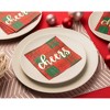 Juvale 50 Pack Christmas Paper Napkins, Red Plaid Design Holiday Party Supplies, 5 x 5 Inches Christmas Cocktail Napkins - 3 of 4