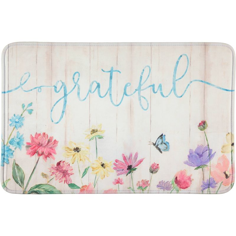 20&#34; X 30&#34; Relaxed Chef Series Anti-Fatigue Kitchen Mat Grateful Floral Wood - J&#38;V Textiles, 1 of 4