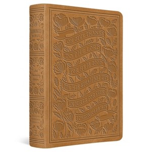 ESV Illuminated(tm) Bible, Art Journaling Edition (Trutone, Nubuck Caramel, 1 Chronicles 16:34 Design) - (Leather Bound) - 1 of 1