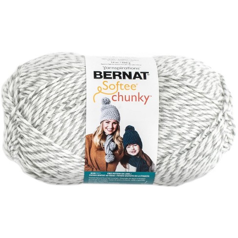 Bernat Softee Chunky Big Ball Yarn - Solids-Grey Ragg