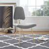 Modway Ponder Performance Velvet Dining Side Chair Gray - 3 of 4