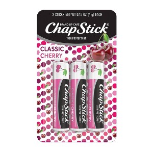 Chapstick Classic Lip Balm Blister Pack - Cherry - 3ct/0.45oz - 1 of 4