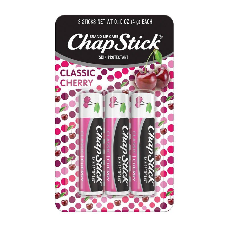 Chapstick Classic Lip Balm Blister Pack - Cherry - 3ct/0.45oz, 1 of 32