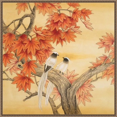 Amanti Art Love Birds I by Llc Urban Pearl Collection Canvas Wall Art Print Framed 22 x 22-in.