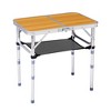 SEVOBAL Folding Tables Portable Camping Table with Adjustable Height Lightweight Foldable Design for Outdoor Picnic and Beach, Yellow, 44"*36"*8.5" - 4 of 4