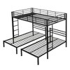 Kumasinova Metal Bunk Bed, Strong Steel Bed Frame with Safe Stairs, Modern Space-Saving Bunk Bed for Teens and Adults, 13" Under-Bed Storage - 3 of 4
