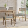 Christopher Knight Home Fescue Fabric Upholstered Wood Dining Chairs (Set of 2) - 2 of 4