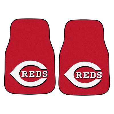 MLB Cincinnati Reds Carpet Car Mat Set - 2pc