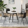 GlasFlength Dining Sets, Modern Plastic Stackable Dining Chair Set of 4 with Metal Legs for Indoor or Outdoor, Black, 17.7"*16.1"*33.3" - 4 of 4