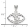 Black Bow Jewelry Sterling Silver Kansas Jayhawks NCAA Pendant - 2 of 3