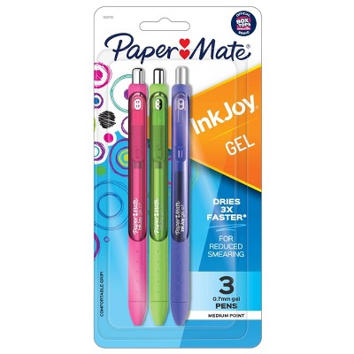 Paper Mate Ink Joy 3pk Gel Pens 0.7mm Medium Tip Multicolored